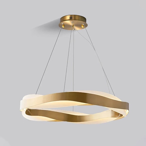 デザイン照明　フープペンダントライト　ゴールド（φ650／800／950mm）