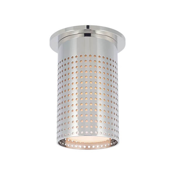 【Visual Comfort】アメリカ・デザイン照明 フラッシュマウント 「Precision Short Monopoint Flush Mount」 1灯　シルバー（W76×H152mm）