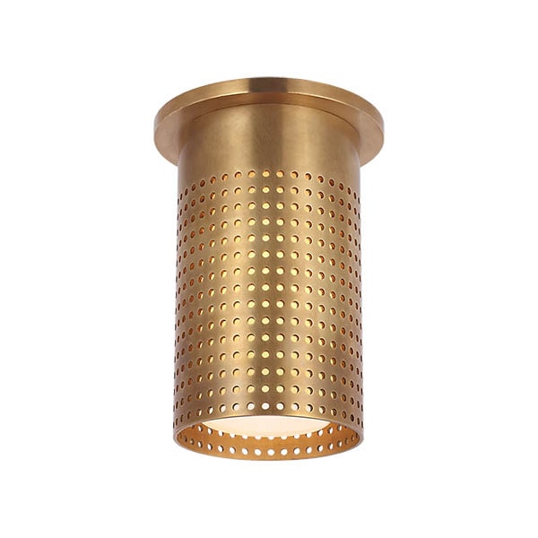 【Visual Comfort】アメリカ・デザイン照明 フラッシュマウント 「Precision Short Monopoint Flush Mount」 1灯　ゴールド（W76×H152mm）