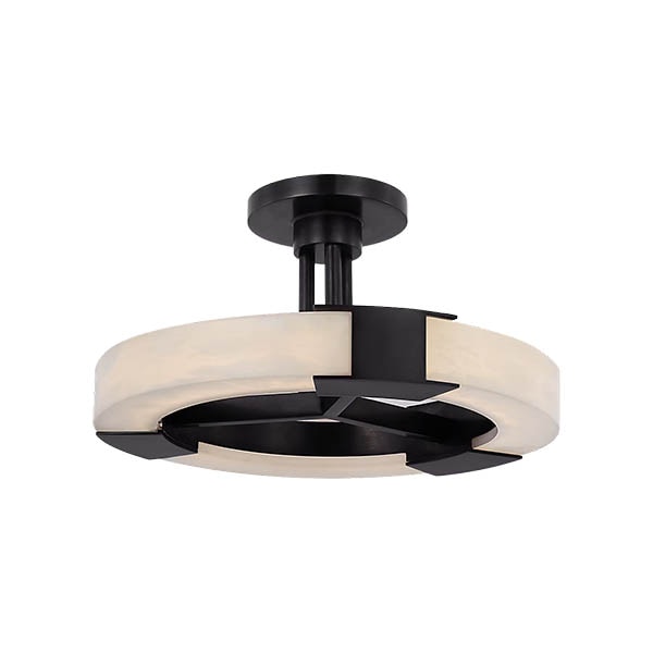 【Visual Comfort】アメリカ・デザイン照明 セミフラッシュマウント「Covet Medium Ring Semi-Flush Mount」LED・ブロンズ（W330×H178mm）
