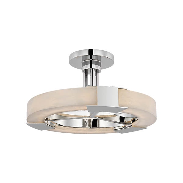 【Visual Comfort】アメリカ・デザイン照明 セミフラッシュマウント「Covet Medium Ring Semi-Flush Mount」LED・シルバー（W330×H178mm）