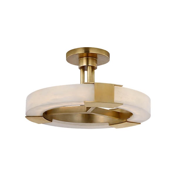 【Visual Comfort】アメリカ・デザイン照明 セミフラッシュマウント「Covet Medium Ring Semi-Flush Mount」LED・ゴールド（W330×H178mm）