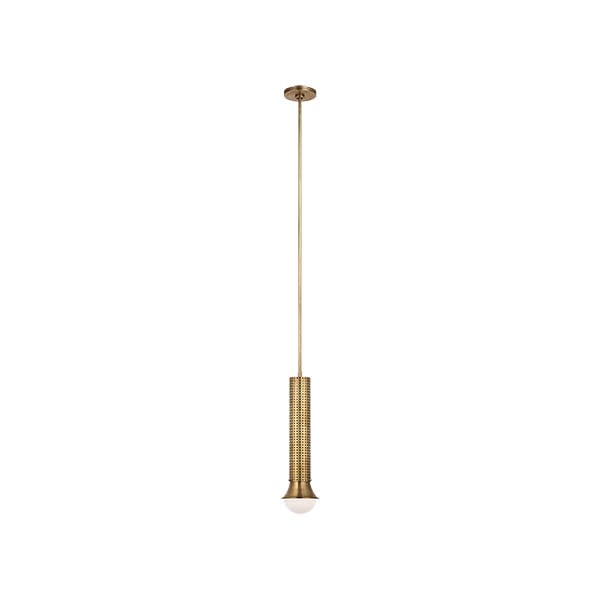 【Visual Comfort】アメリカ・デザイン照明 ペンダントライト「Precision Petite Elongated Pendant」LED・ゴールド（W102×H406mm）