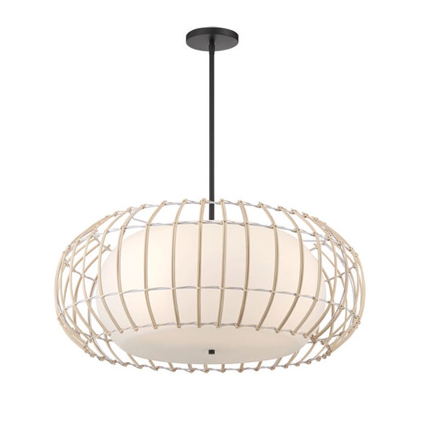 【Minka-Lavery】アメリカ・ペンダントライト「Watermill」ナチュラル（φ711×H279mm）