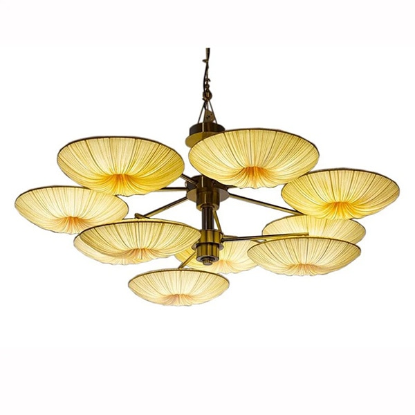 デザイン照明 シェードモダンシャンデリア ゴールド 10灯／21灯（W2200