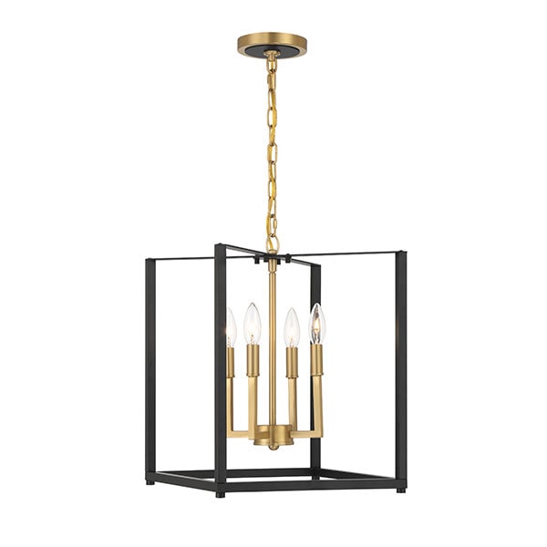 【Minka-Lavery】アメリカ・ペンダントライト「Colwick」ブラック／ゴールド（W350×H450mm）
