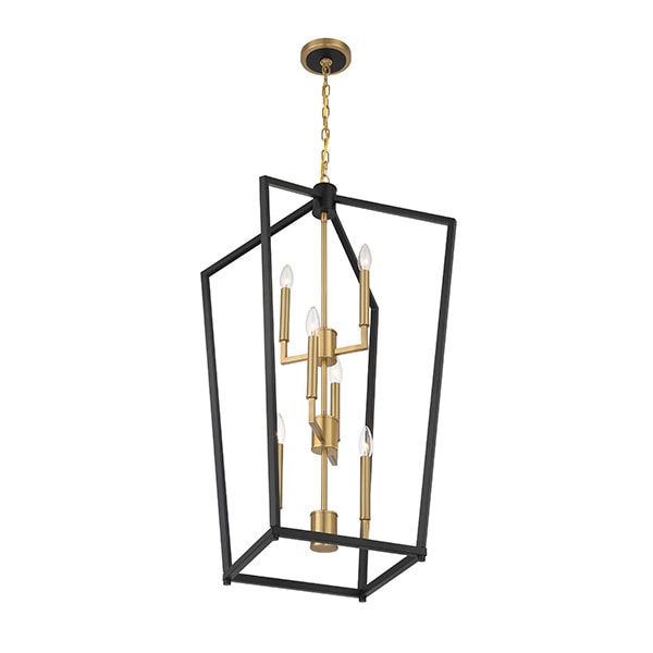 【Minka-Lavery】アメリカ・ペンダントライト「Colwick」ブラック／ゴールド（W451×H965mm）