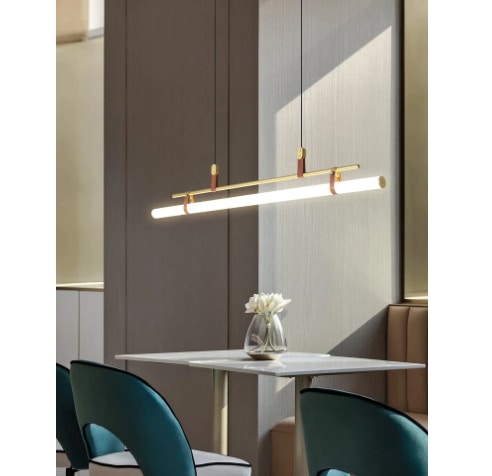 【20％OFF！アウトレットセール】【1台在庫有！】LED デザイン照明 ゴールド（W1150mm）