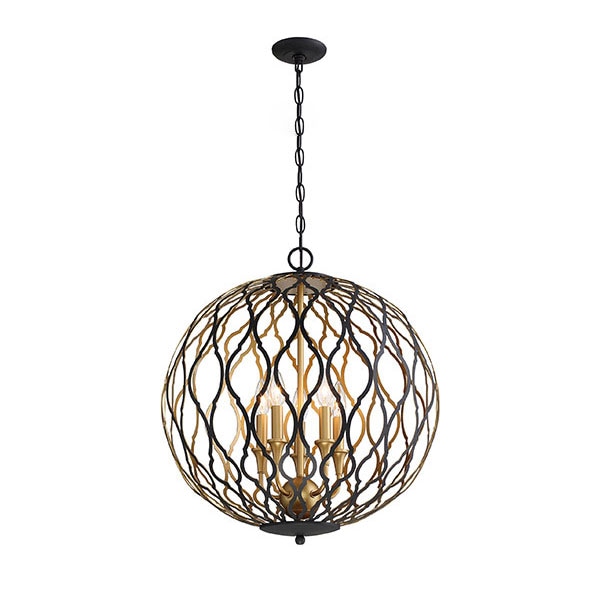 【Minka-Lavery】アメリカ・ペンダントライト「Gilded Glam」ブラック（φ508×H603mm）