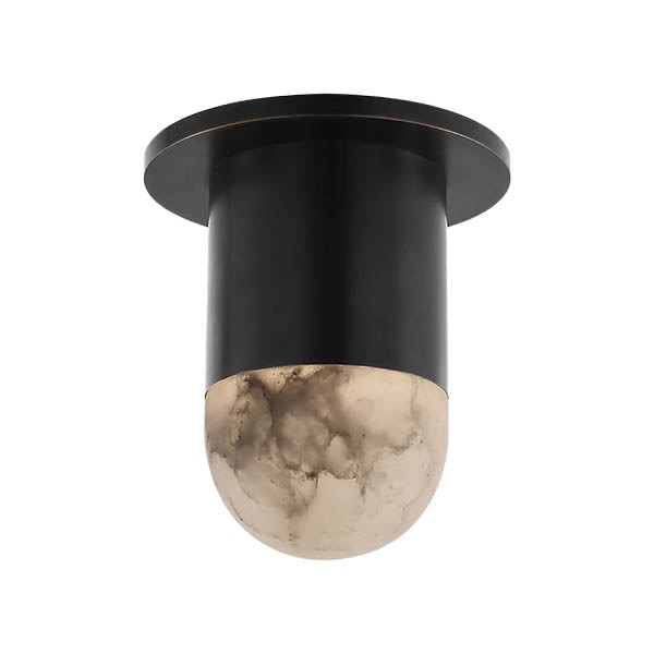 【Visual Comfort】アメリカ・デザイン照明 フラッシュマウント「Melange Mini Monopoint Flush Mount」LED　ブロンズ（W76×H127mm）