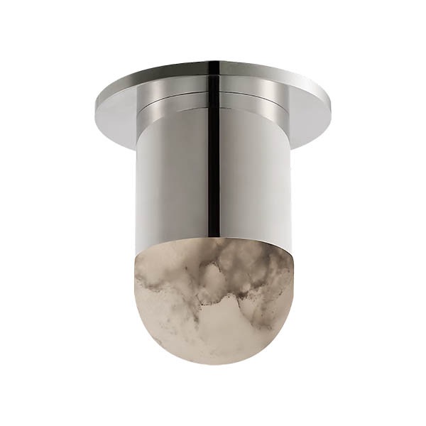 【Visual Comfort】アメリカ・デザイン照明 フラッシュマウント「Melange Mini Monopoint Flush Mount」LED　シルバー（W76×H127mm）