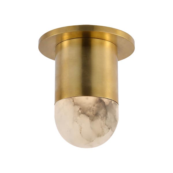 【Visual Comfort】アメリカ・デザイン照明 フラッシュマウント「Melange Mini Monopoint Flush Mount」LED　ゴールド（W76×H127mm）