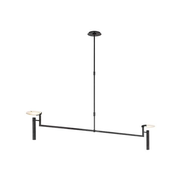 【Visual Comfort】アメリカ・デザイン照明 ペンダントライト「Melange Extra Large Floating Disc Linear Chandelier」LED　ブロンズ（W1524×H432mm）
