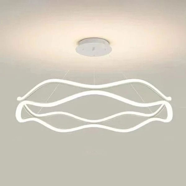 デザイン照明　モダンフープペンダントライト　ホワイト（φ500／600／800mm）