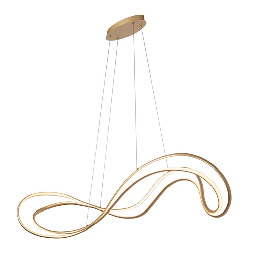 【LUCUDE】ベルギー デザイン照明 ペンダントライト「SARDANA」1灯・マットゴールド（W1600×H300mm）