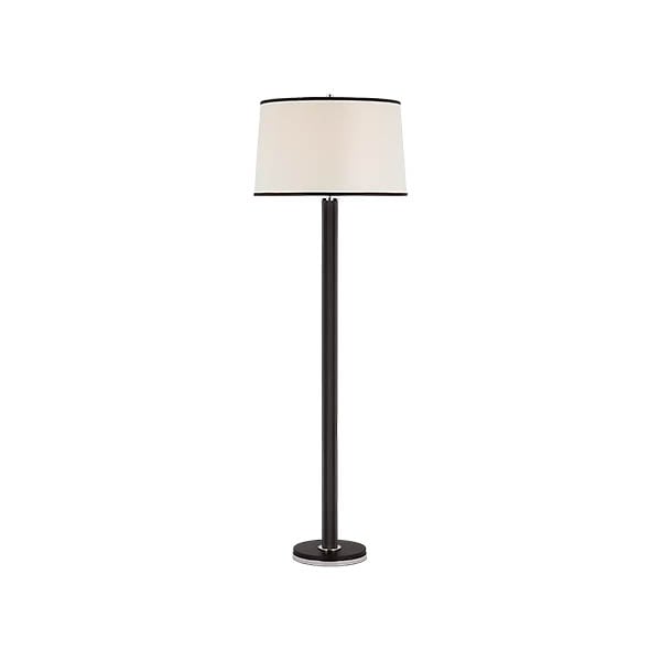 【Visual Comfort】アメリカ・フロアライト「Riley Large Floor Lamp」1灯　ブラウン・シルバー (W559×H1676mm)