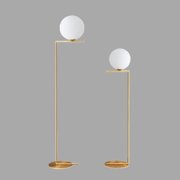 デザイン照明　モダンフロアライト　ゴールド（H1200／1650mm）