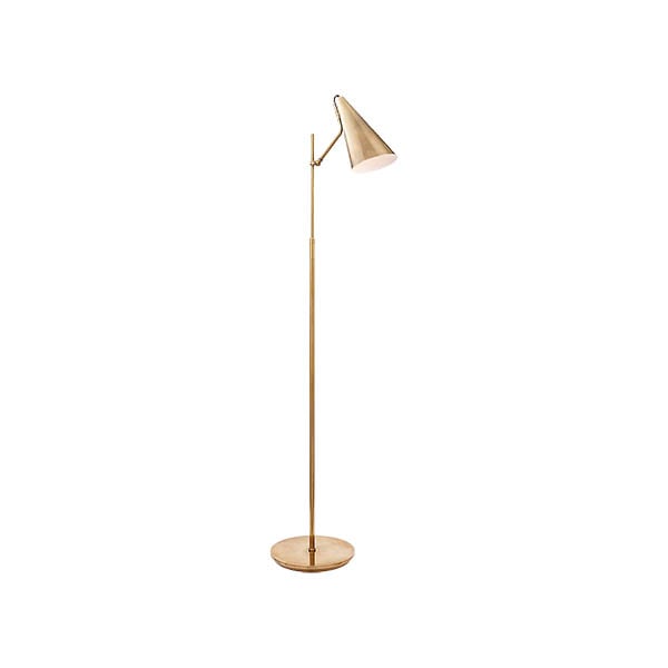 【Visual Comfort】アメリカ・フロアライト「Clemente Floor Lamp」1灯　ゴールド (W254×D432×H1194〜1499mm)