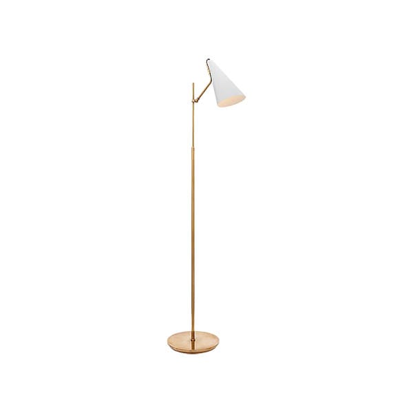 【Visual Comfort】アメリカ・フロアライト「Clemente Floor Lamp」1灯　ホワイト (W254×D432×H1194〜1499mm)