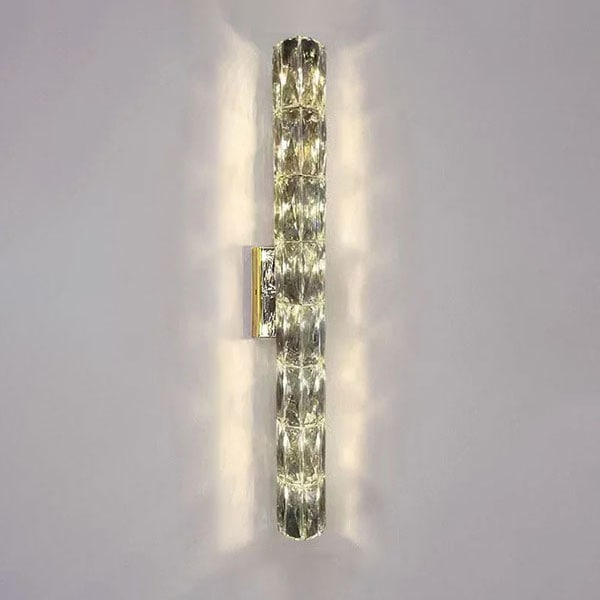 デザイン照明　モダンクリスタルウォールライト　8灯（W120×H800mm）