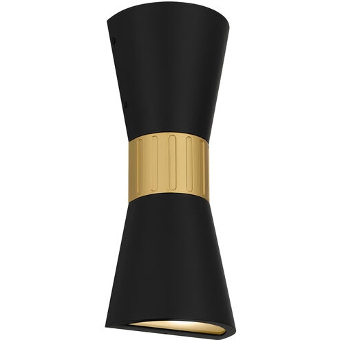 【QUOIZEL】アメリカ・デザイン照明 アウトドア LEDウォールライト「Dexter」マットブラック（W150×D90×H380mm）