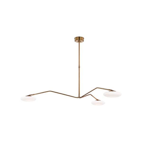 【Visual Comfort】アメリカ・デザイン照明 ペンダントライト「Brindille Extra Large Three Light Chandelier」ゴールド（W1524×H152mm）