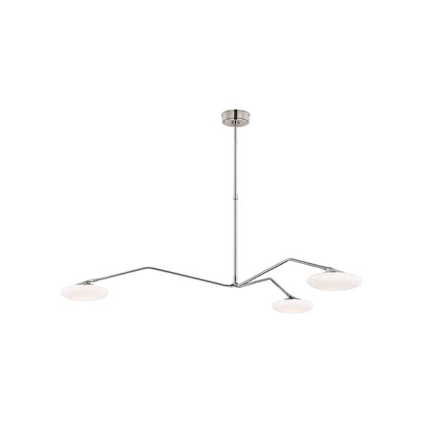 【Visual Comfort】アメリカ・デザイン照明 ペンダントライト「Brindille Extra Large Three Light Chandelier」シルバー（W1524×H152mm）