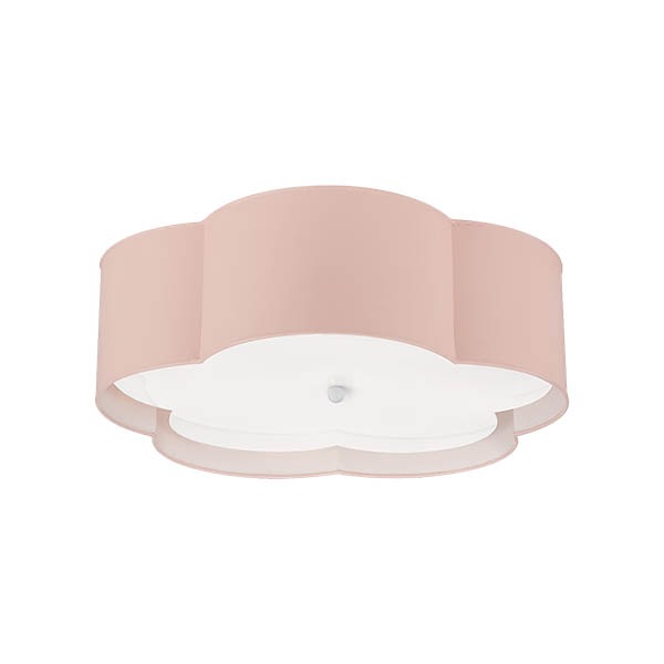 【Visual Comfort】アメリカ・デザイン照明 フラッシュマウント「Bryce Large Flower Flush Mount」4灯　ピンク（W508×H178mm）