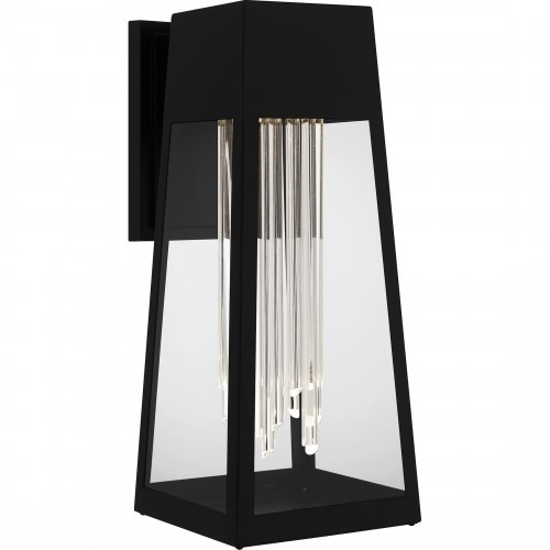 【QUOIZEL】アメリカ・デザイン照明 アウトドア LEDウォールライト「Guinn」マットブラック（W190×D240×H450mm）