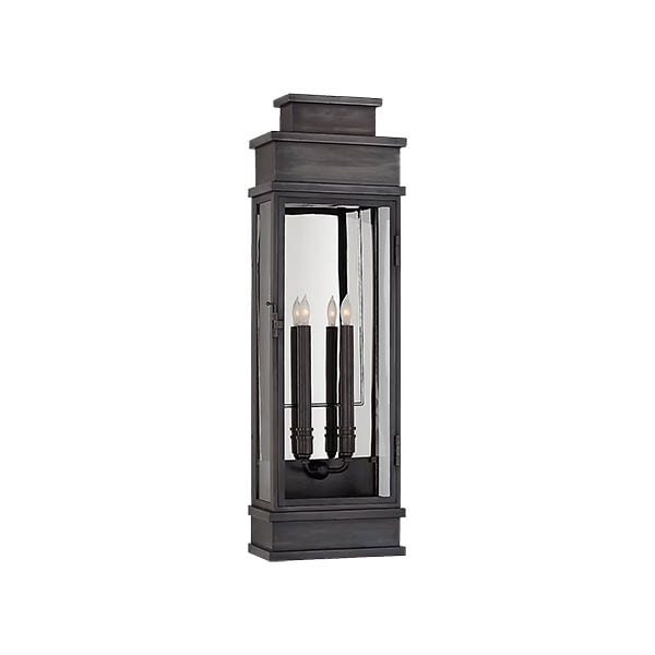 【Visual Comfort】アメリカ・ウォールライト「Linear Large Wall Lantern」2灯 ブロンズ（W229×D127×H737mm）
