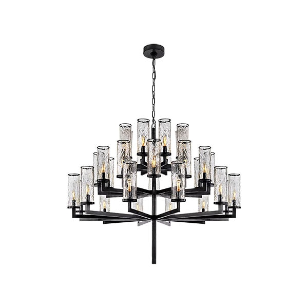 【Visual Comfort】アメリカ・デザイン照明 シャンデリア「Liaison Triple Tier Chandelier」32灯　ブロンズ（Crackle Glass）（W1194×H991mm）