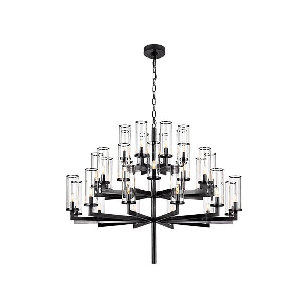 【Visual Comfort】アメリカ・デザイン照明 シャンデリア「Liaison Triple Tier Chandelier」32灯　ブロンズ（Clear Glass）（W1194×H991mm）