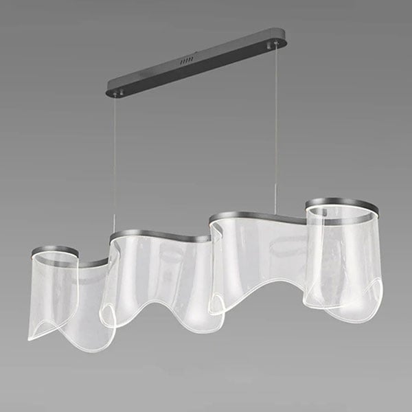 デザイン照明　モダンシーリングペンダントライト　ブラック（W1200×H1500mm）