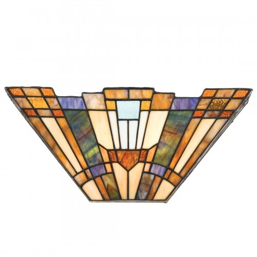 【QUOIZEL】アメリカ・デザイン照明 アートガラス ウォールライト 2灯「Inglenook」（W400×D130×H170mm）