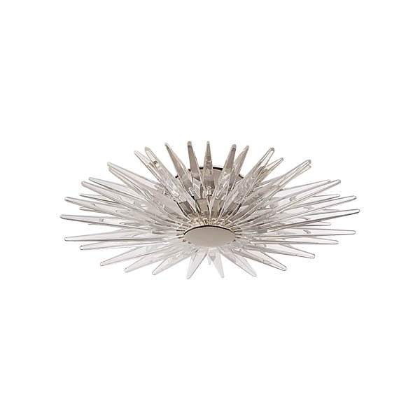 【Visual Comfort】アメリカ・デザイン照明 フラッシュマウント「Quincy Small Flush Mount」LED　シルバー（W432×H76mm）