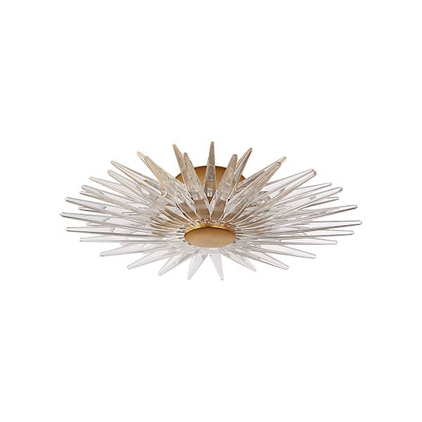 【Visual Comfort】アメリカ・デザイン照明 フラッシュマウント「Quincy Small Flush Mount」LED　ゴールド（W432×H76mm）