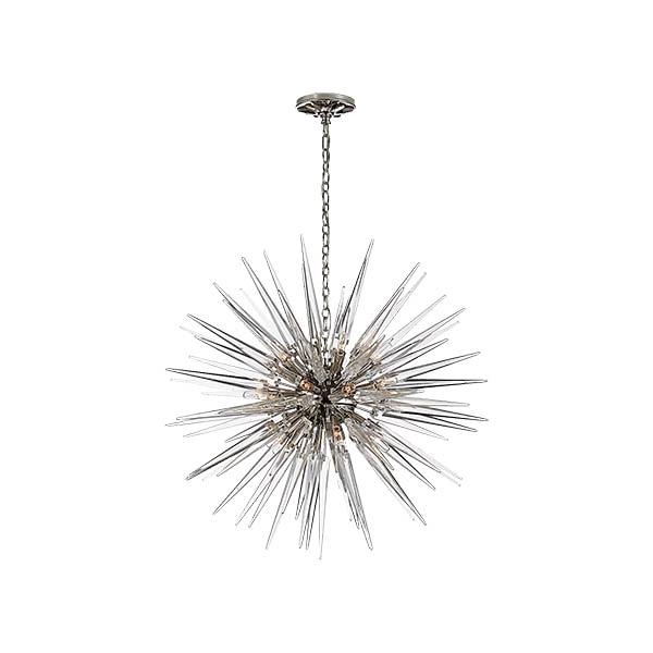 【Visual Comfort】アメリカ・デザイン・スプートニク照明「Quincy Medium Sputnik Chandelier」20灯　シルバー（W737×H762mm）