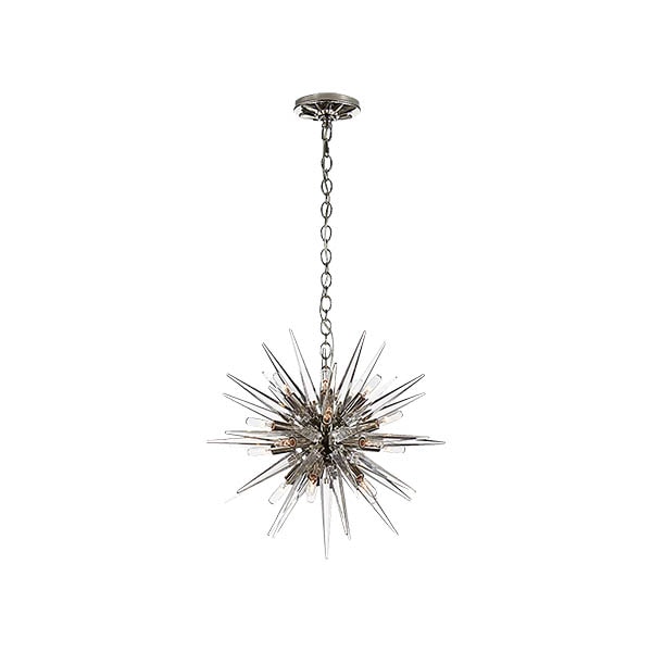 【Visual Comfort】アメリカ・デザイン・スプートニク照明「Quincy Small Sputnik Chandelier」20灯　シルバー（W508×H508mm）
