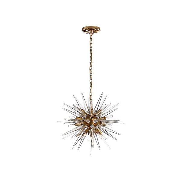 【Visual Comfort】アメリカ・デザイン・スプートニク照明「Quincy Small Sputnik Chandelier」20灯　ゴールド（W508×H508mm）