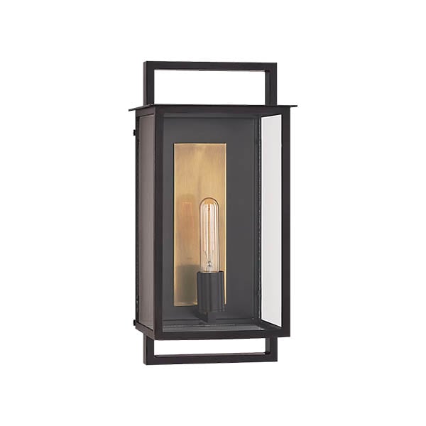 【Visual Comfort】アメリカ・ウォールライト「Halle Medium Wall Lantern」1灯 ブラック（W203×D203×H457mm）