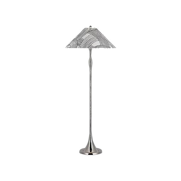 【Visual Comfort】アメリカ・フロアライト「Romero Medium Floor Lamp」1灯　シルバー・ブルーフリーフォーム (W533×H1346mm)
