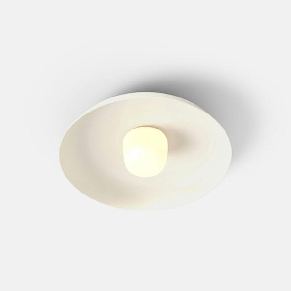 【RBW】アメリカ・デザイン照明　シーリングライト「Hoist Flush Mount」ホワイト（φ360×D154mm）