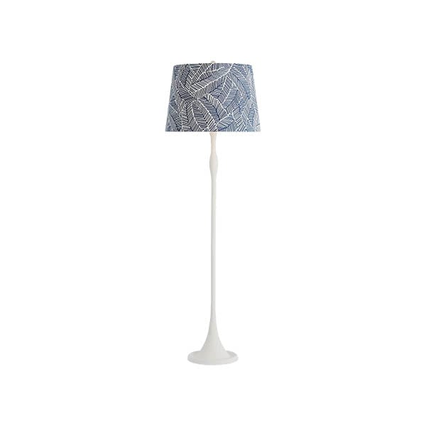 【Visual Comfort】アメリカ・フロアライト「Romero Medium Floor Lamp」1灯　ホワイト・ネイビーリーフ (W533×H1346mm)