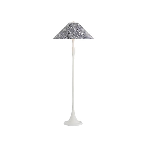 【Visual Comfort】アメリカ・フロアライト「Romero Medium Floor Lamp」1灯　ホワイト・ネイビーリーフ (W533×H1346mm)