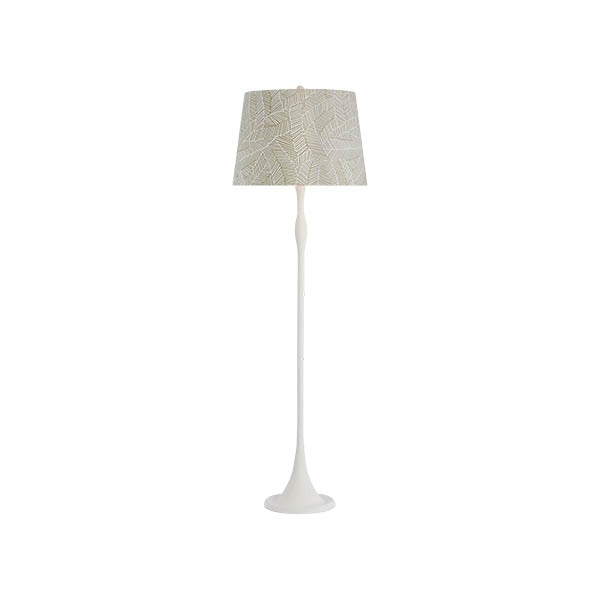 【Visual Comfort】アメリカ・フロアライト「Romero Medium Floor Lamp」1灯　ホワイト・トープリーフ (W533×H1346mm)
