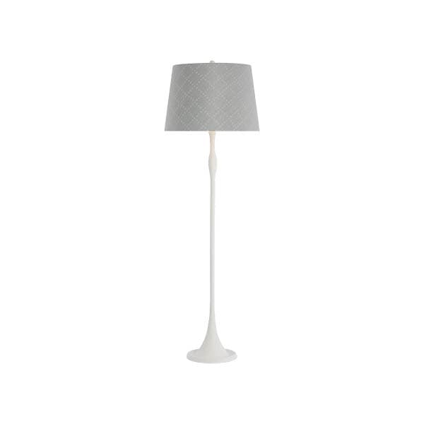 【Visual Comfort】アメリカ・フロアライト「Romero Medium Floor Lamp」1灯　ホワイト・グレー (W533×H1346mm)