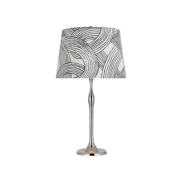 【Visual Comfort】テーブルライト 1灯 「Romero Medium Table Lamp」　シルバー・ブルーフリーフォーム (W406×H711mm)