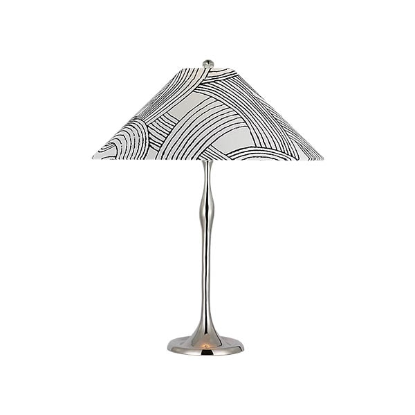 【Visual Comfort】テーブルライト 1灯 「Romero Medium Table Lamp」　シルバー・ブルーフリーフォーム (W406×H711mm)