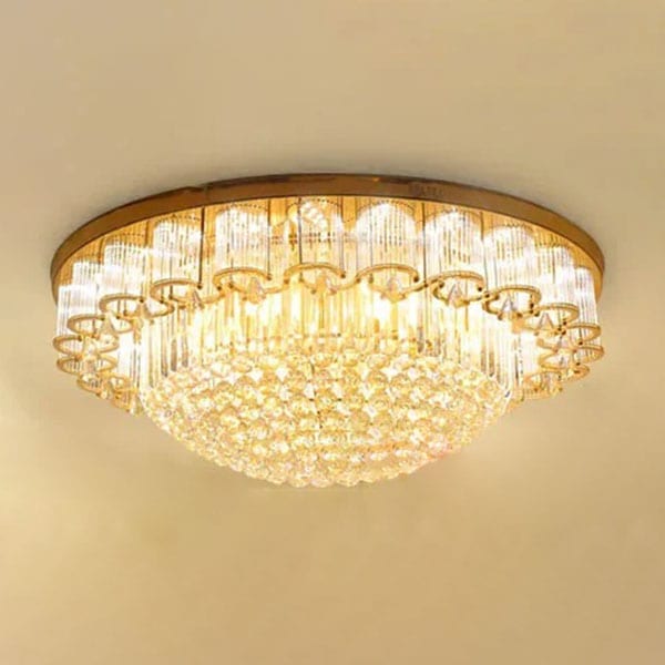 デザイン照明 シーリングクリスタルシャンデリア ゴールド（φ600／800