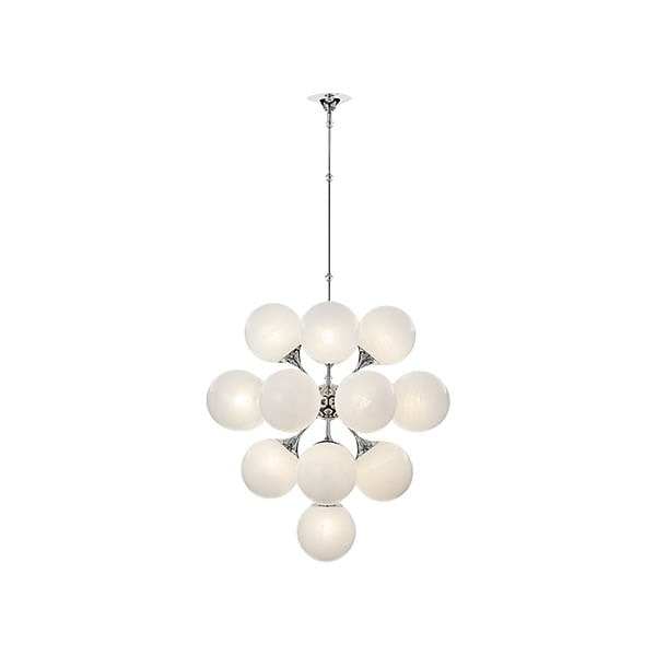 【Visual Comfort】アメリカ・デザイン照明 ペンダントライト「Cristol Large Tiered Chandelier」17灯・シルバー（W787×H864mm）